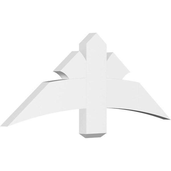 Ekena Millwork Davenport Architectural Grade PVC Gable Bracket, 48"W x 18"H x 2"D x 6"F, 9/12 Pitch GBP048X18X0206DAV00 - main